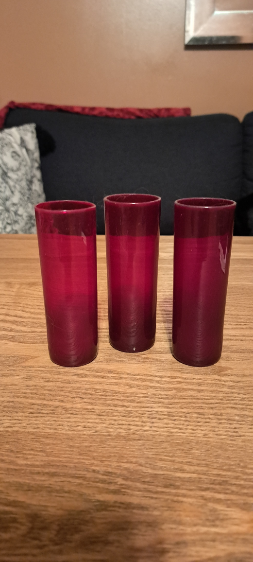 Red Shot Glasses x3