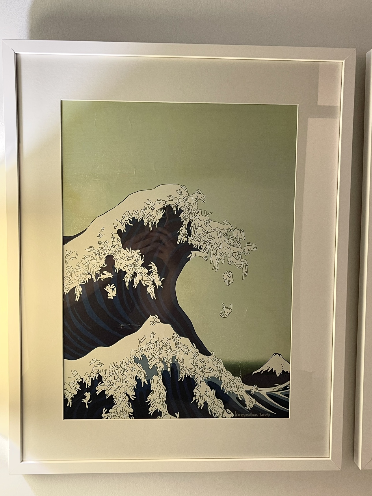 Kozyndan the bunnies series of 3 signed prof framed image indicator(3)