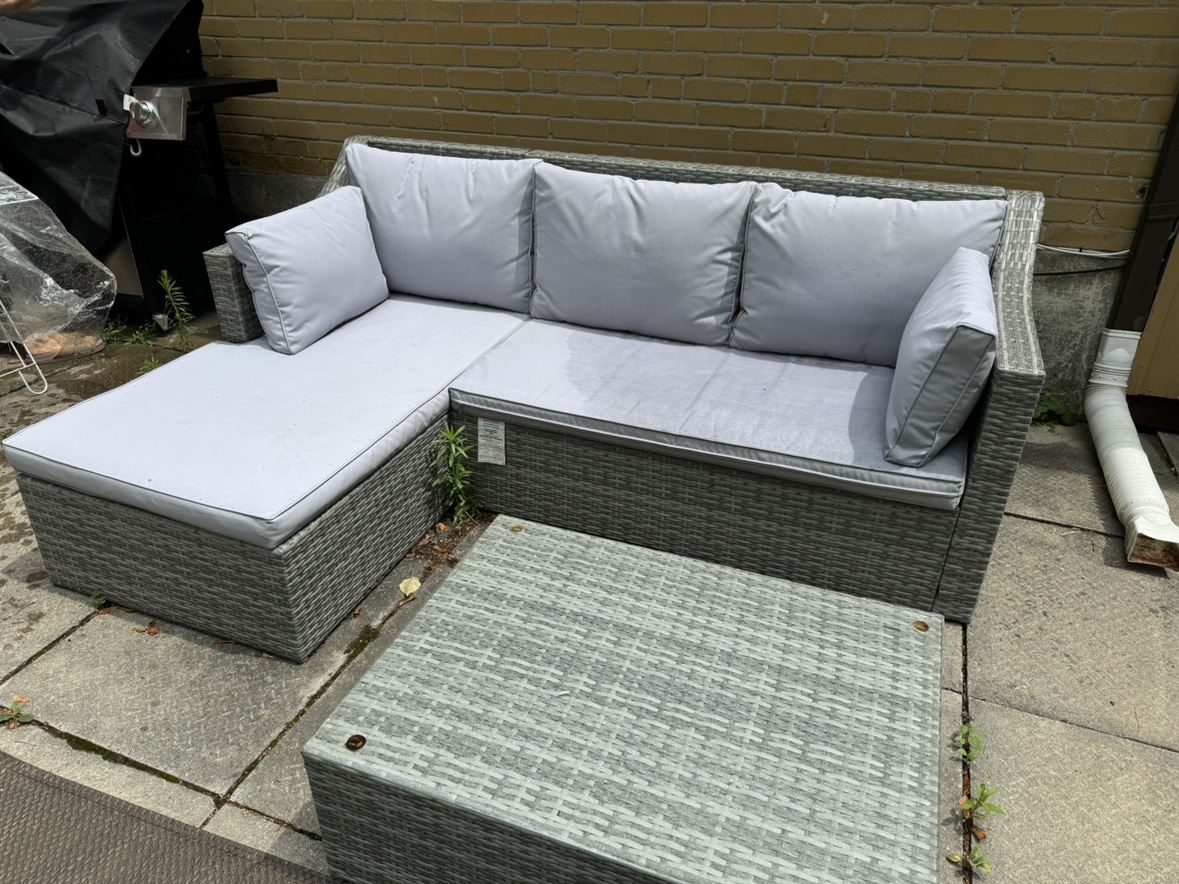 Outdoor table and chair