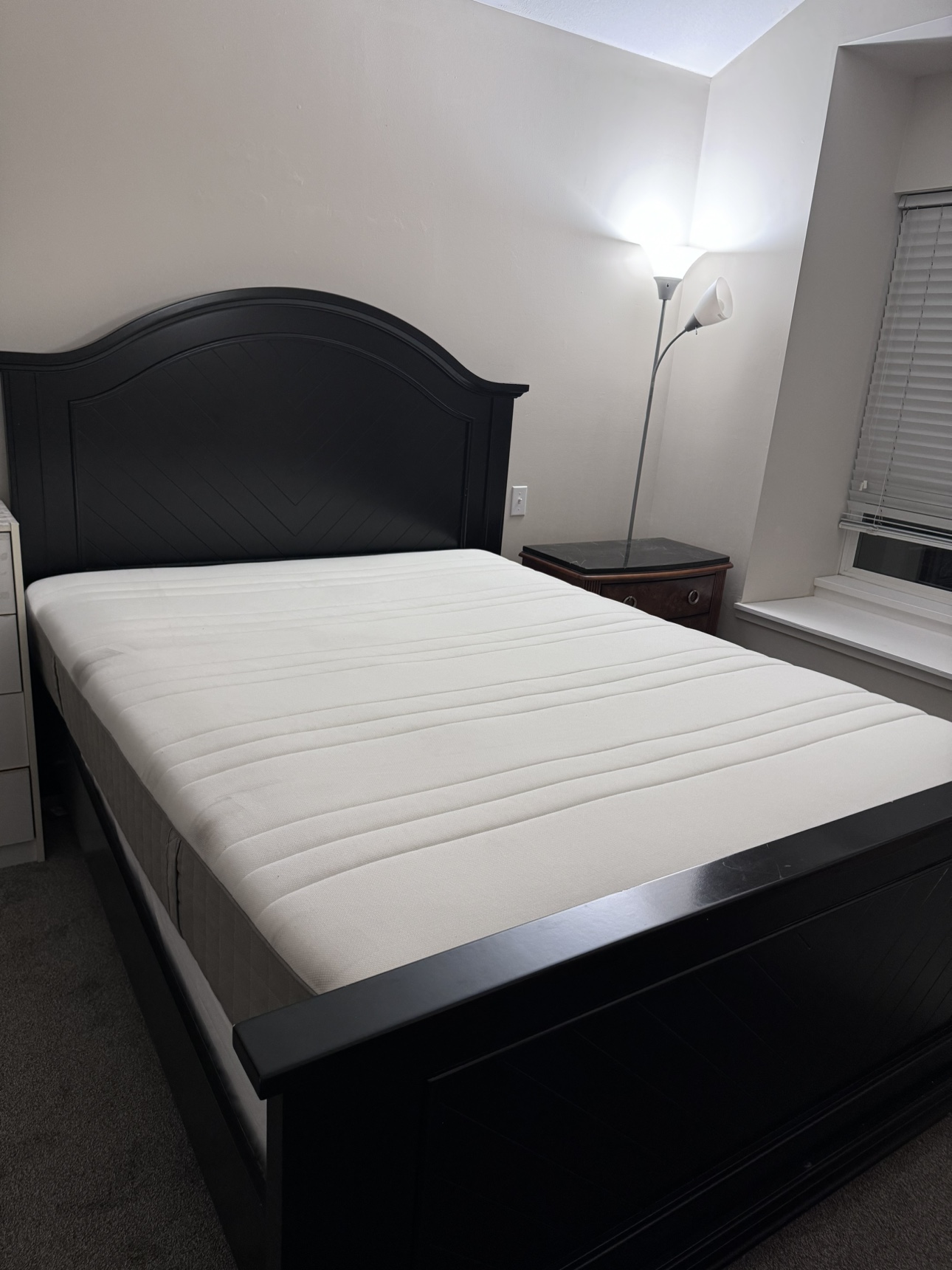 Wood bed frame and head board only
