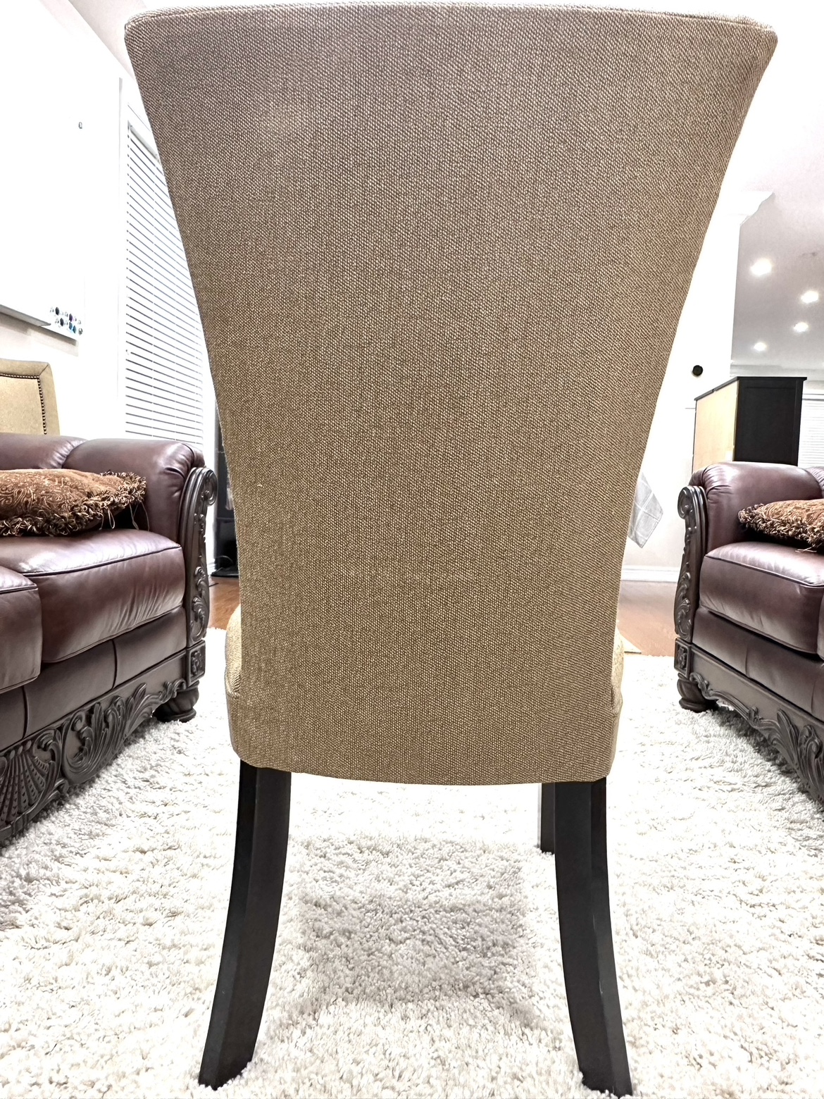 Modern Tempered Glass Top Dining Room Table with 6 Chairs - photo 5