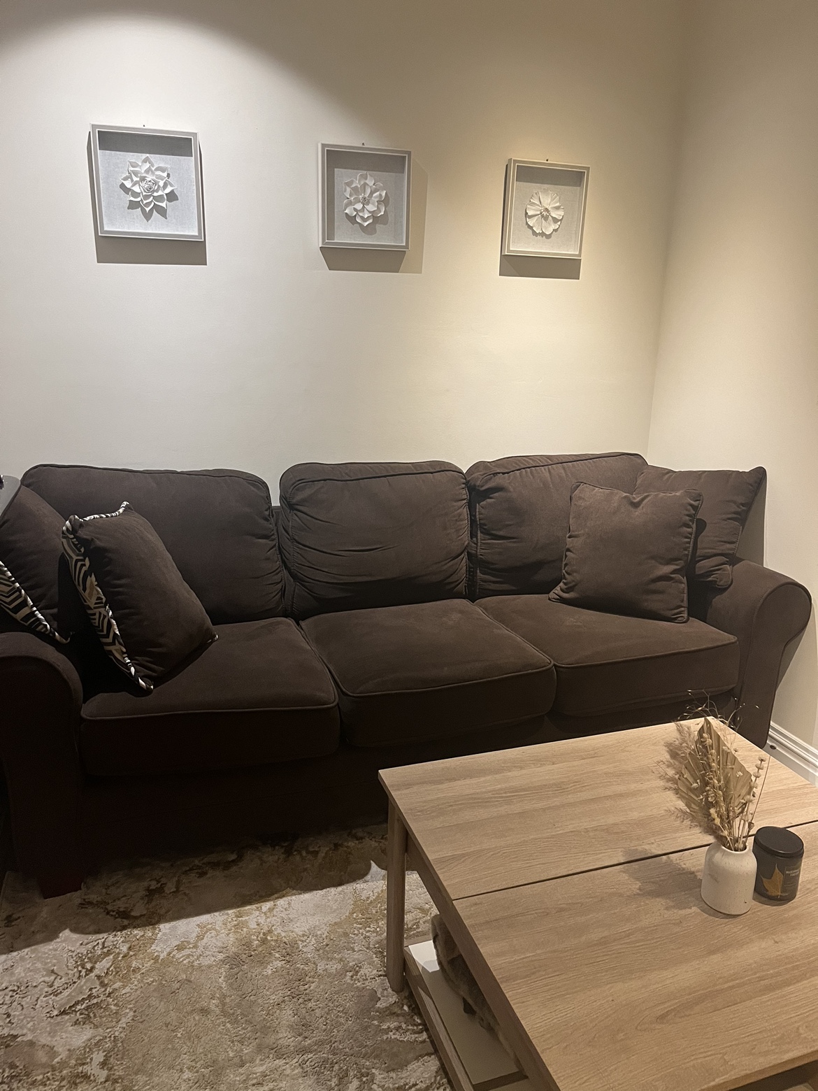 Brown 90” Couch