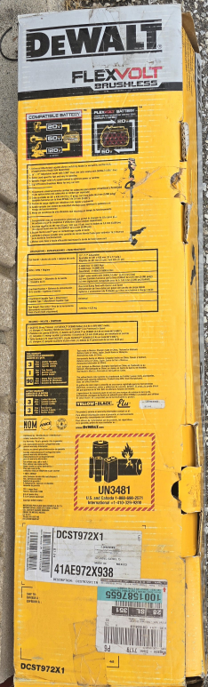 DeWALT DCST972X1 60V MAX 17" Brushless Trimmer thumbnail