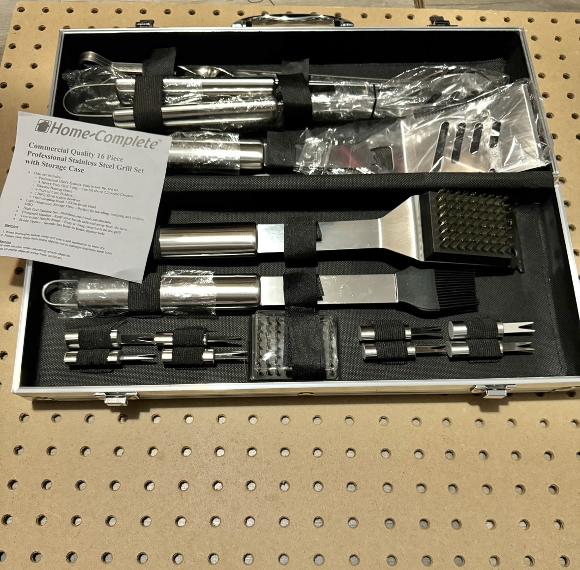 HOME COMPLETE BBQ Grill Set Tools