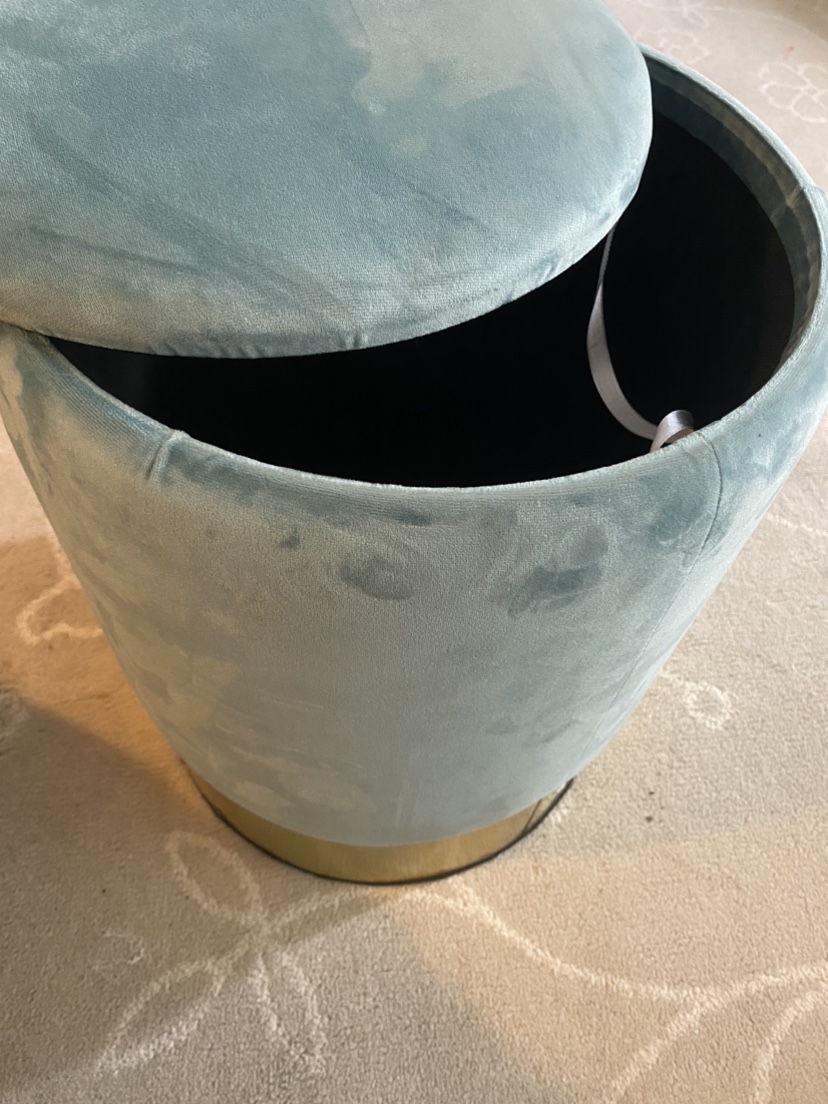 Velvet pouf with storage. Life at Home brand. - photo 2