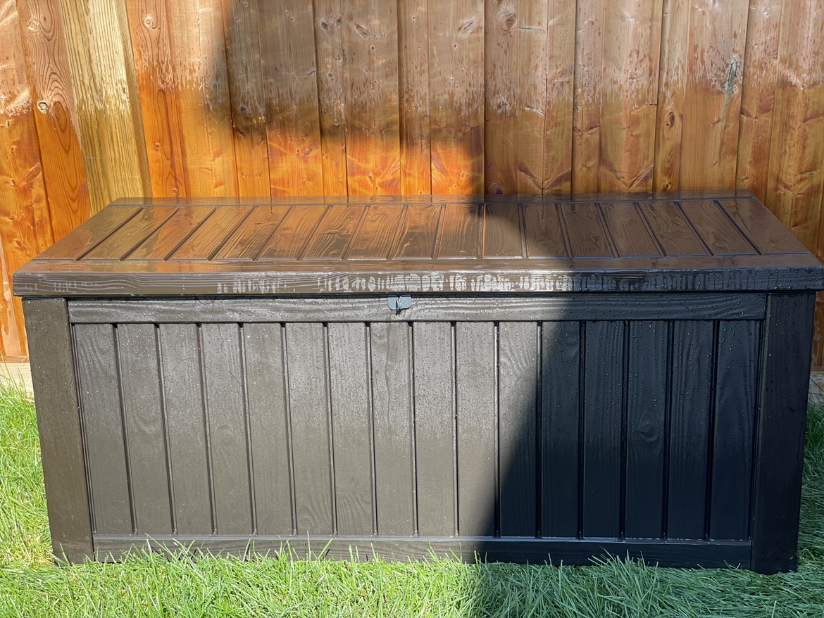 Keter wood-lock outdoor storage deck box