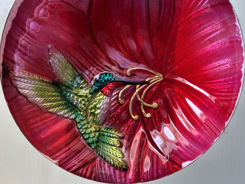 Glass Birdfeeder with stake - photo 3