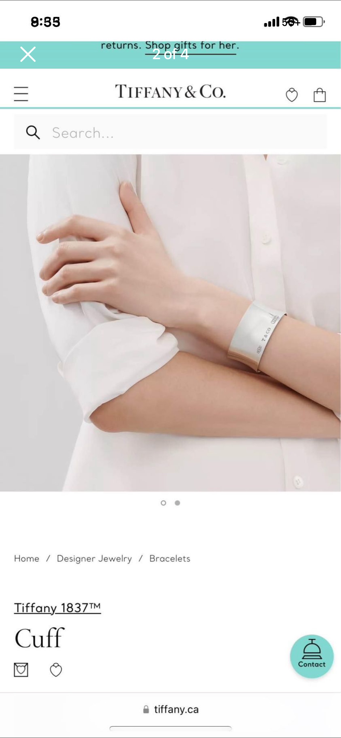 Tiffany & Co.  solid silver bangle bracelet - photo 3