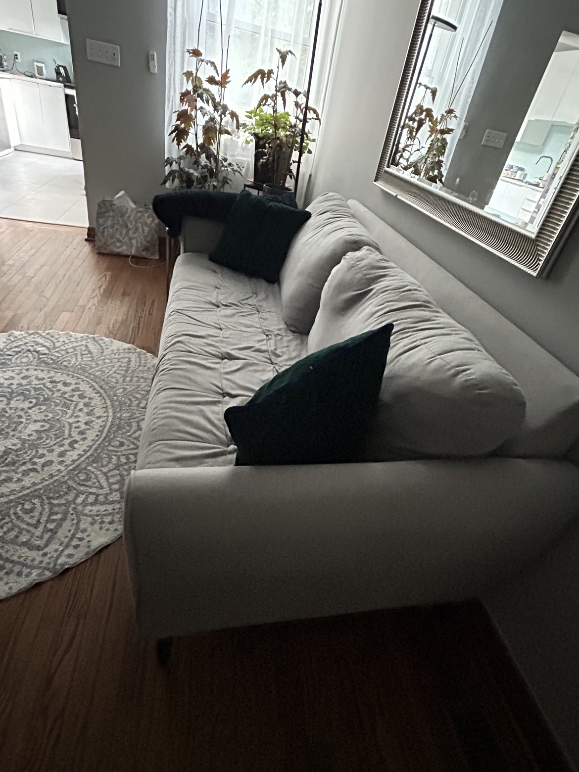 ETHAN ALLEN - Grey Couch - photo 2