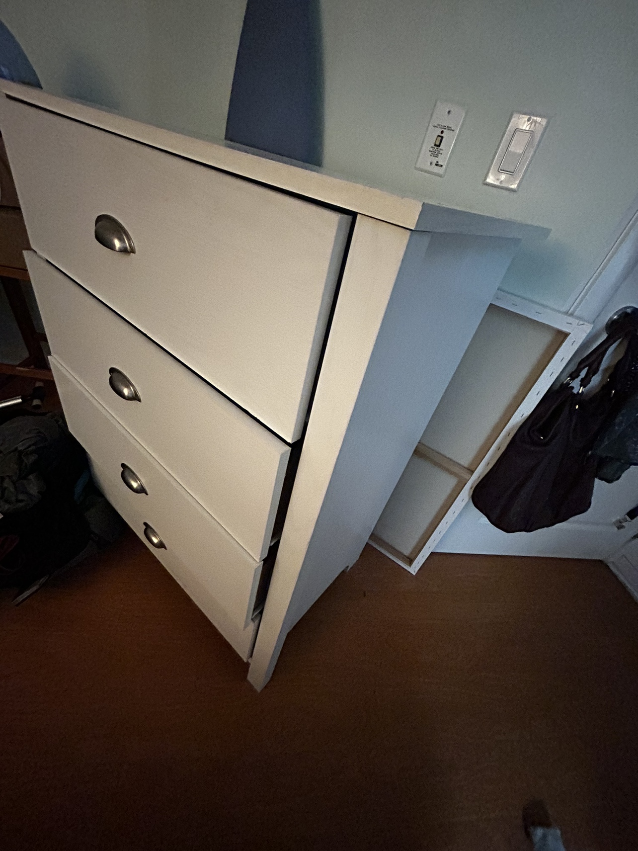 White 4 drawer solid wood dresser