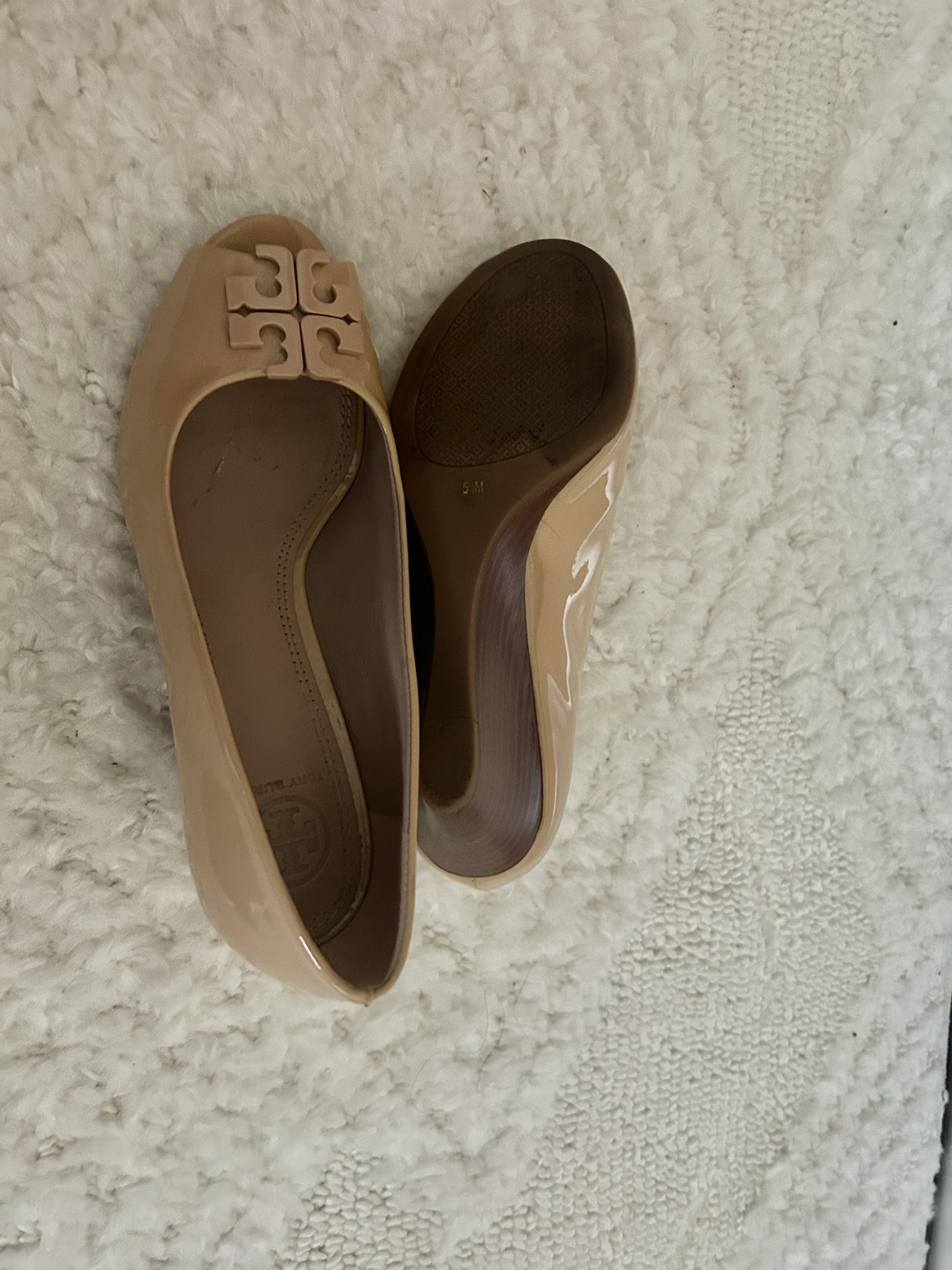 Tory Burch open toe wedge pattern leather - photo 2