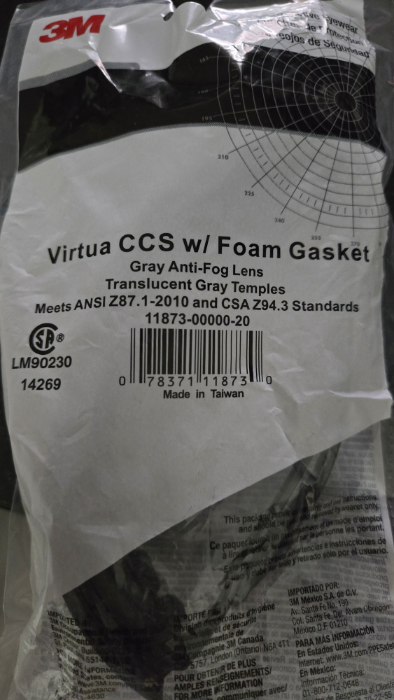 Safety Glasses with GRAY anti-fog lens #freecycle