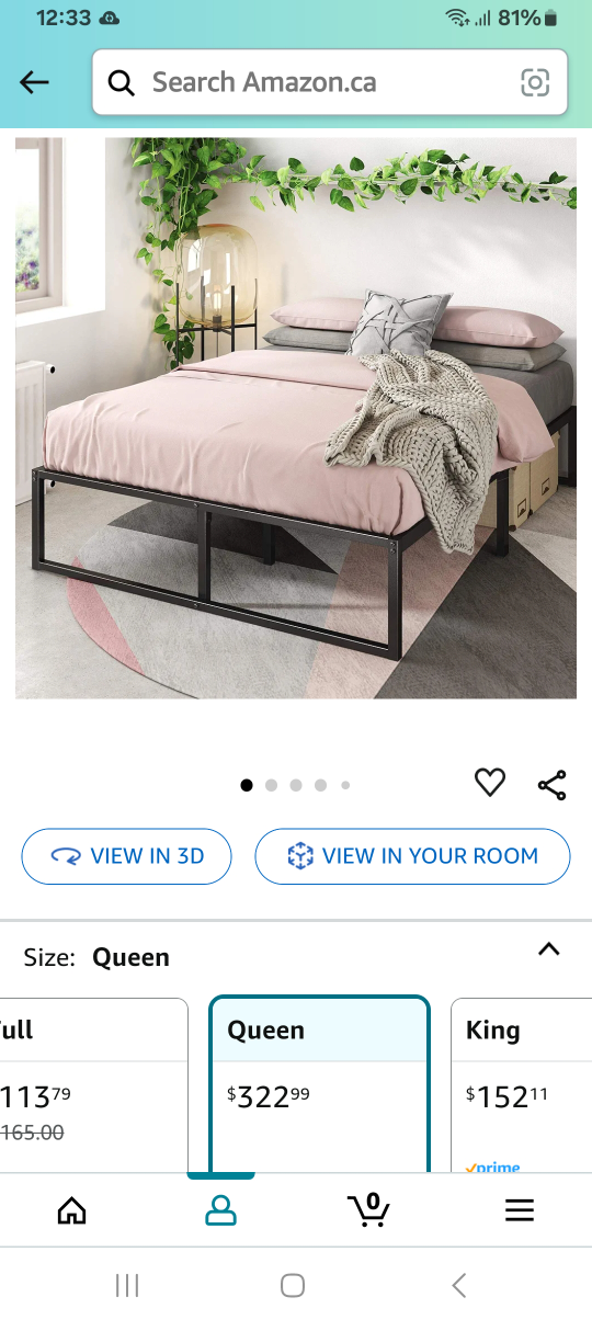 Queen bed frame