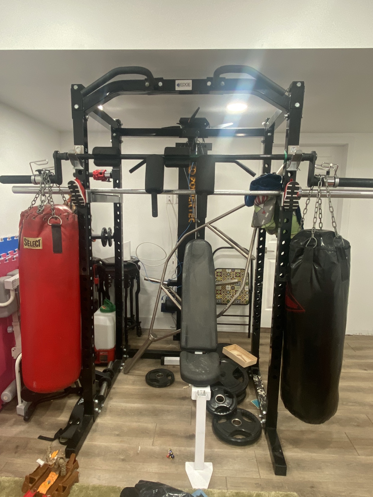 Cheap! dumbbell set, squat rack, cable & weight stack, ect - photo 3