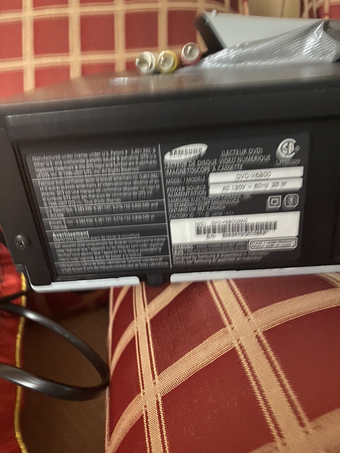 Samsung Dvd/VCR Combo - photo 3