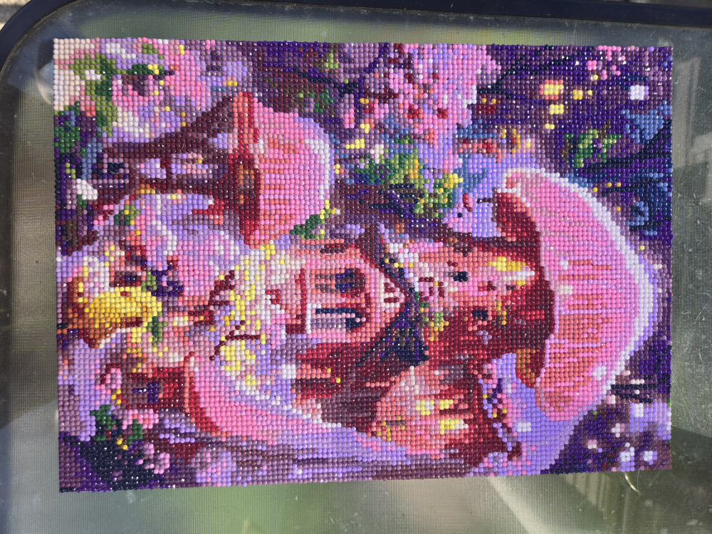 pink mushroom with house diamond painting image indicator(2)