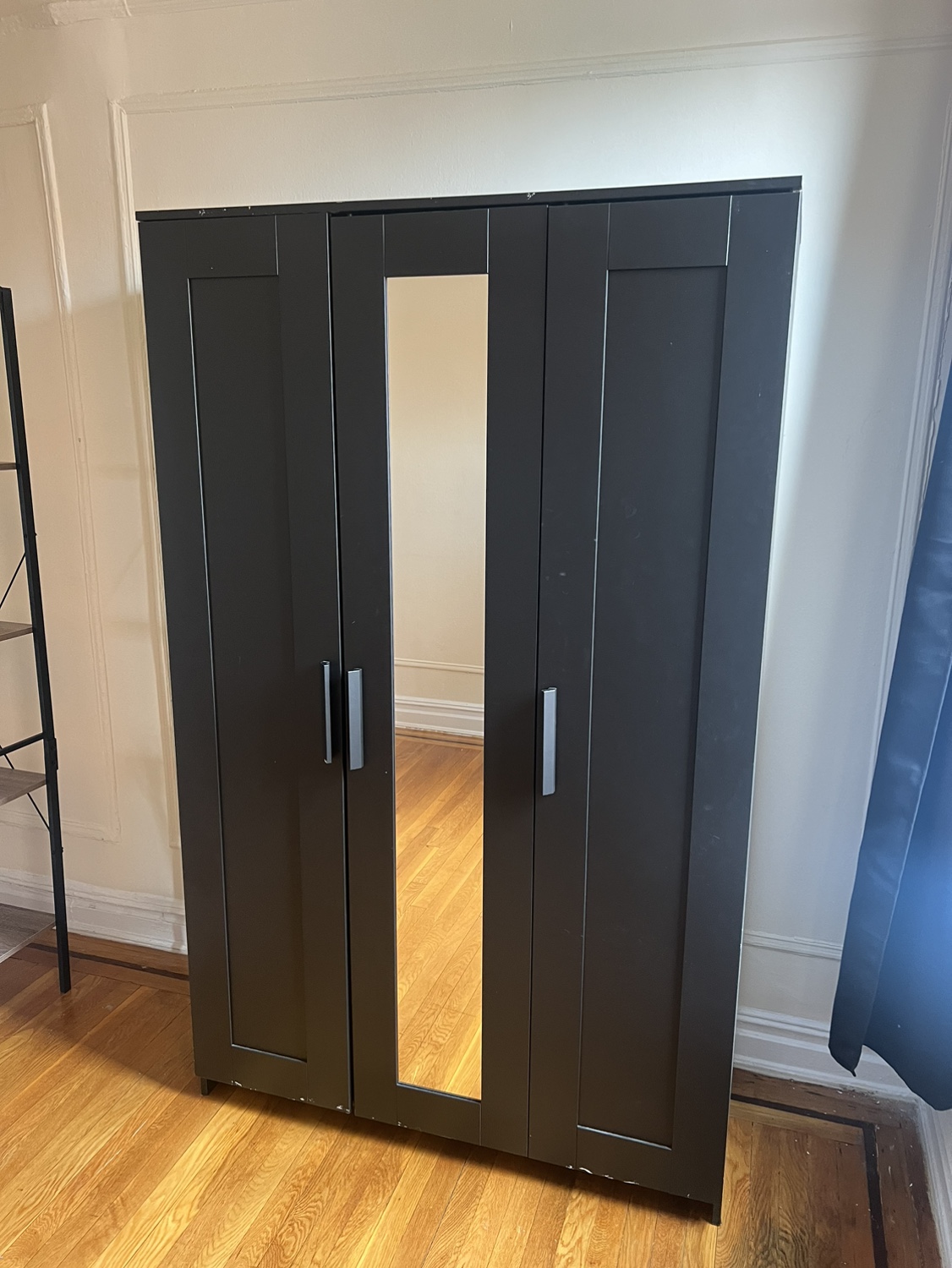 Delivery Extra - Wardrobe Closet w/3 Doors - Black