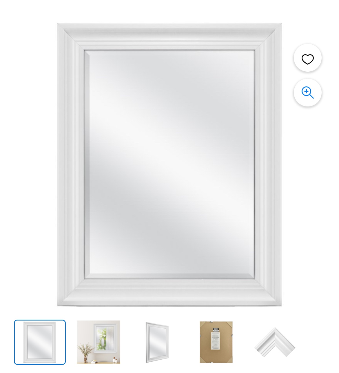 White wall mirror 23x29 - photo 3