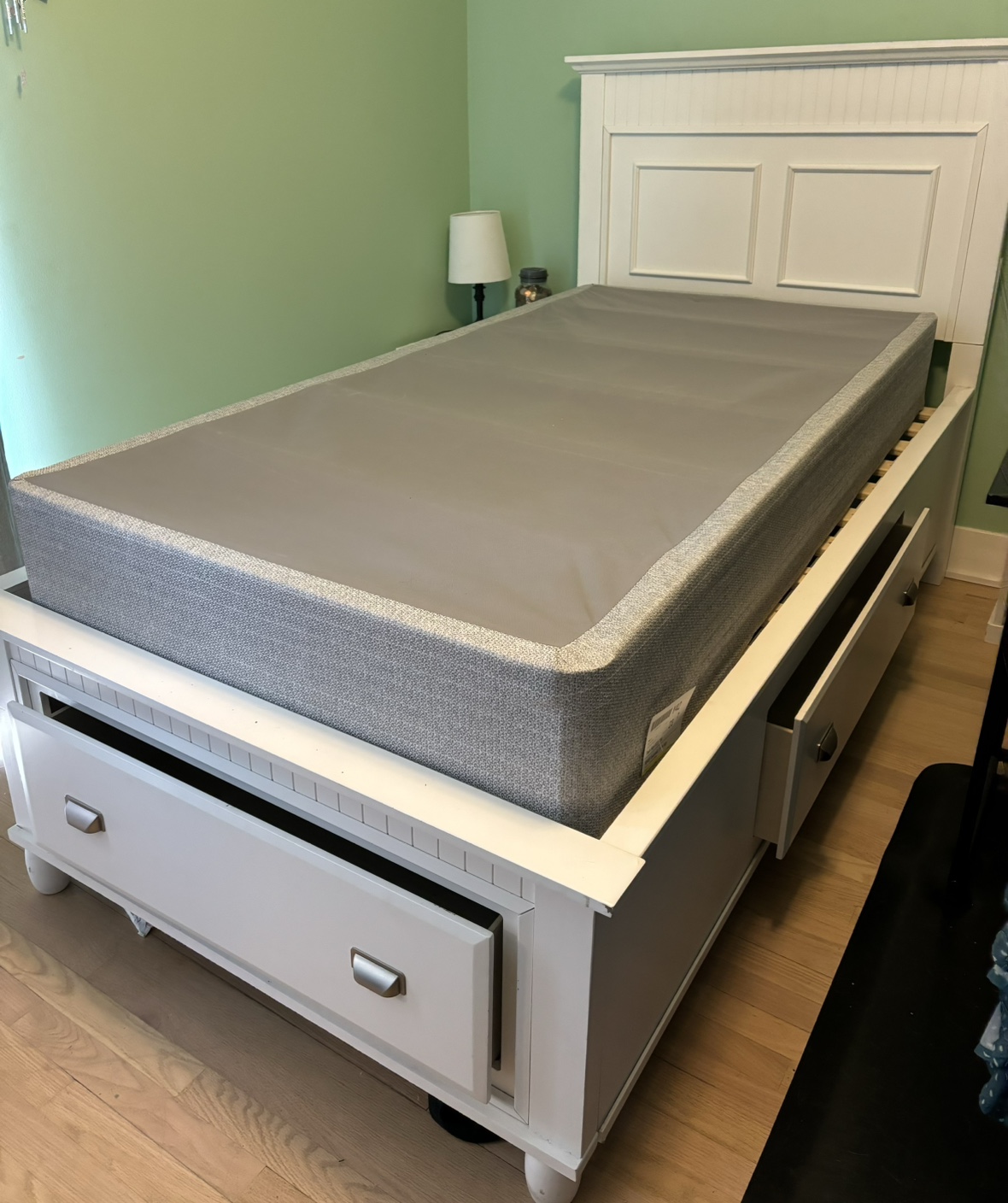 Spencer Twin White Storage Platform Bed