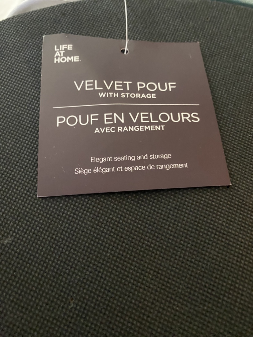 Velvet pouf with storage. Life at Home brand. - photo 3