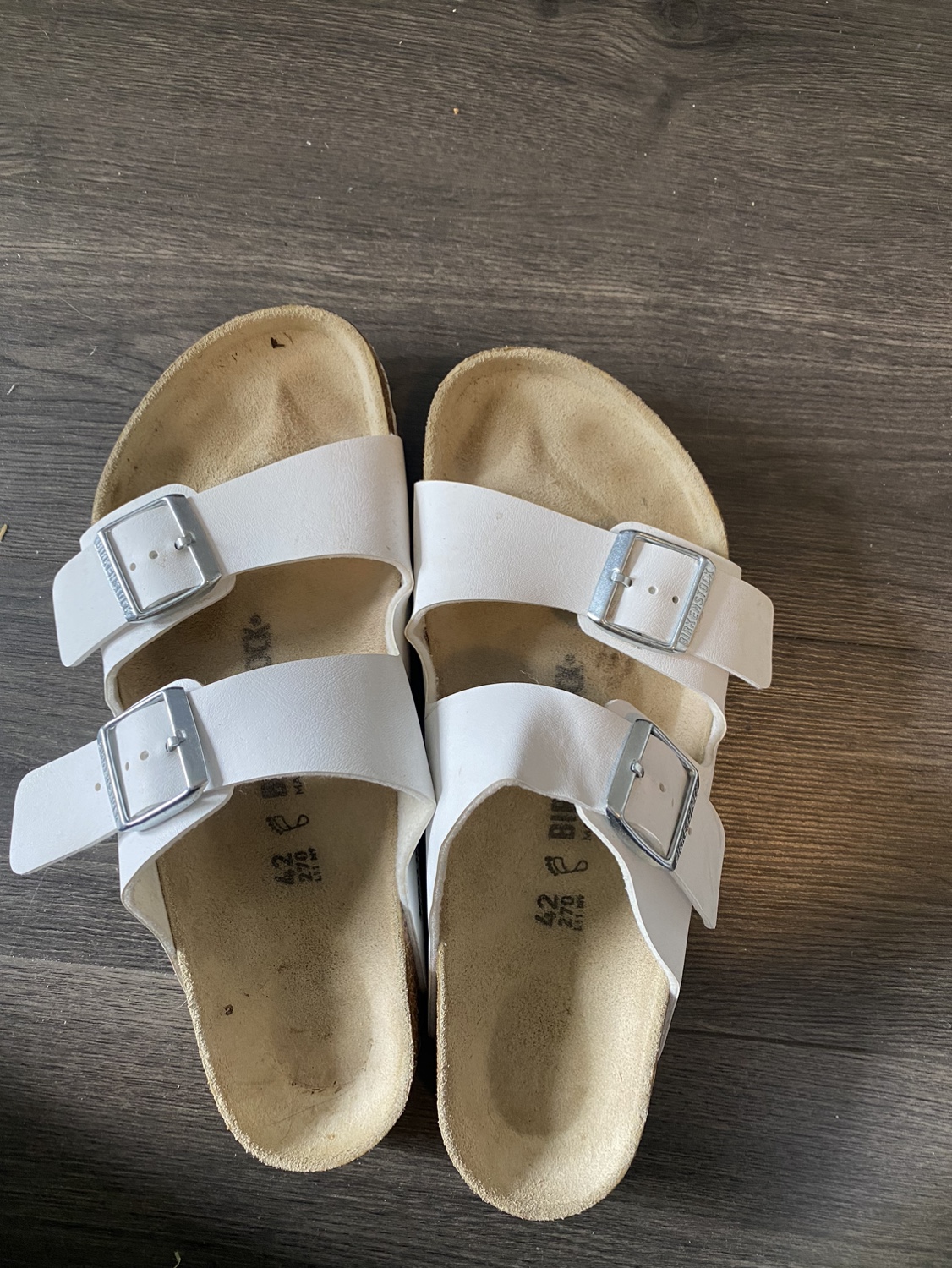 White Birkenstocks thumbnail