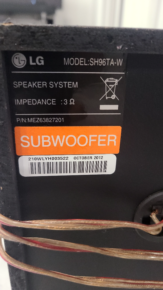 LG home theater system