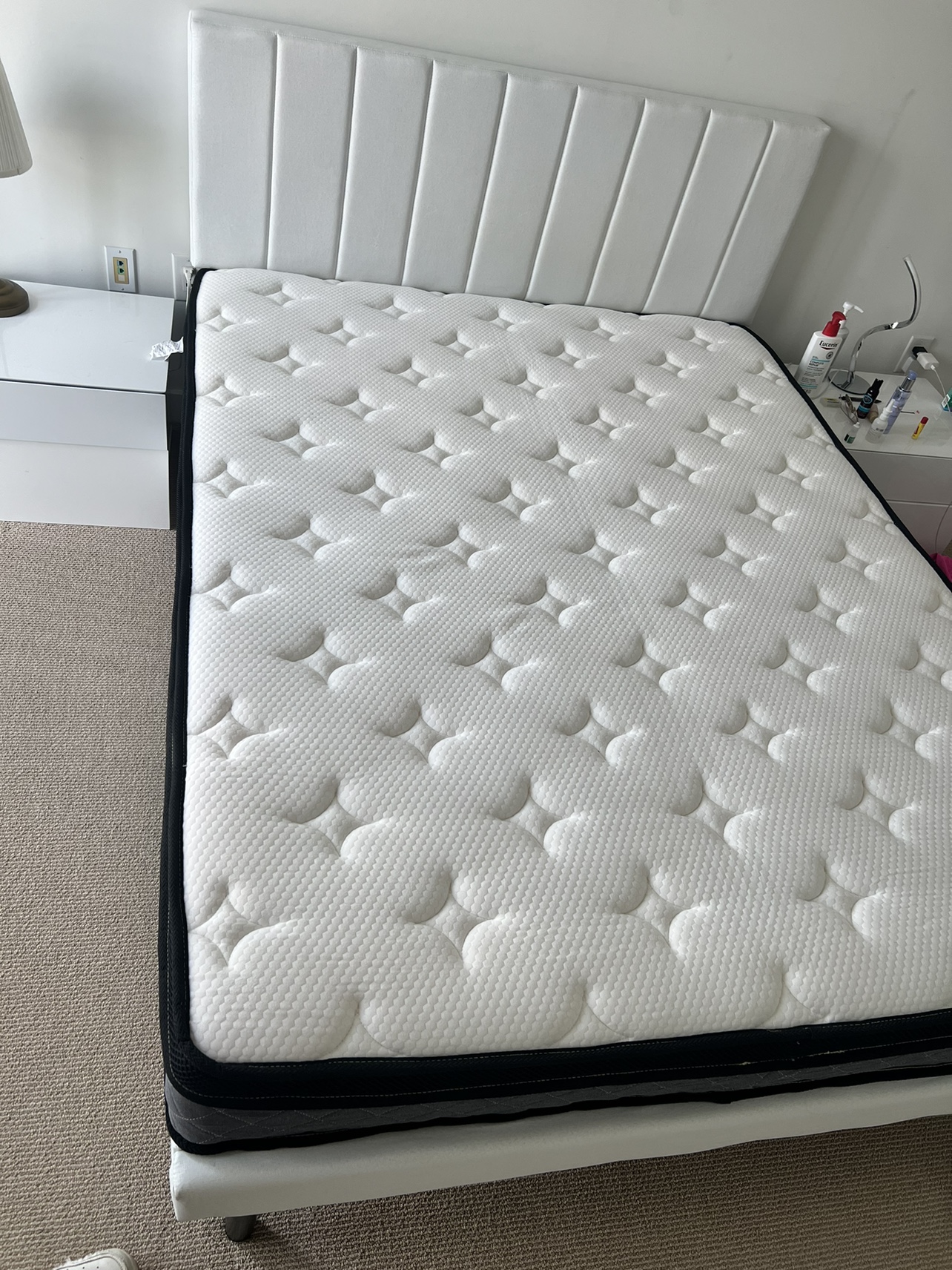 10 inch queen mattress - medium firm plus IKEA mattress topper - photo 3