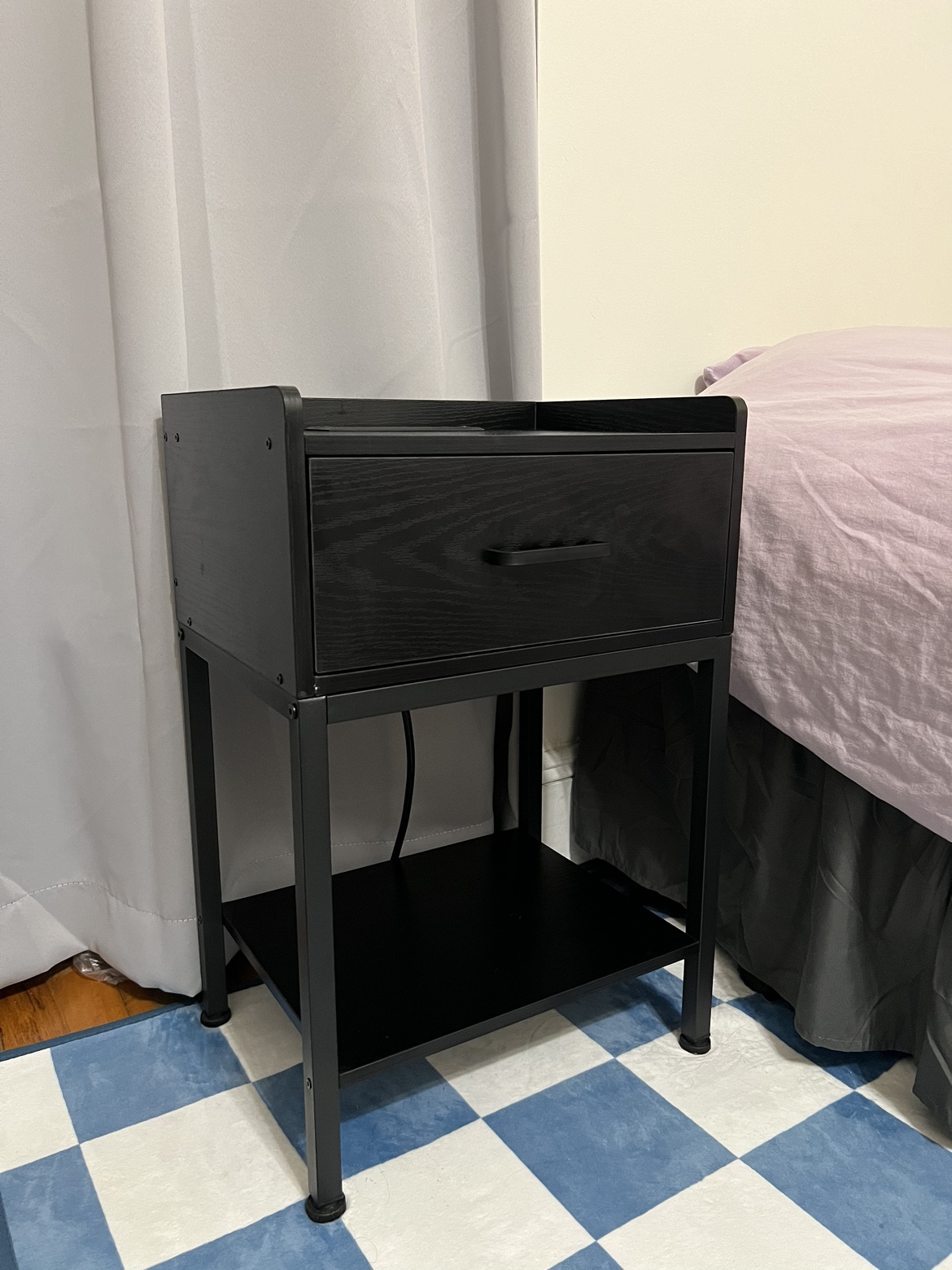 Black Nightstand (Bedside Table) - photo 2