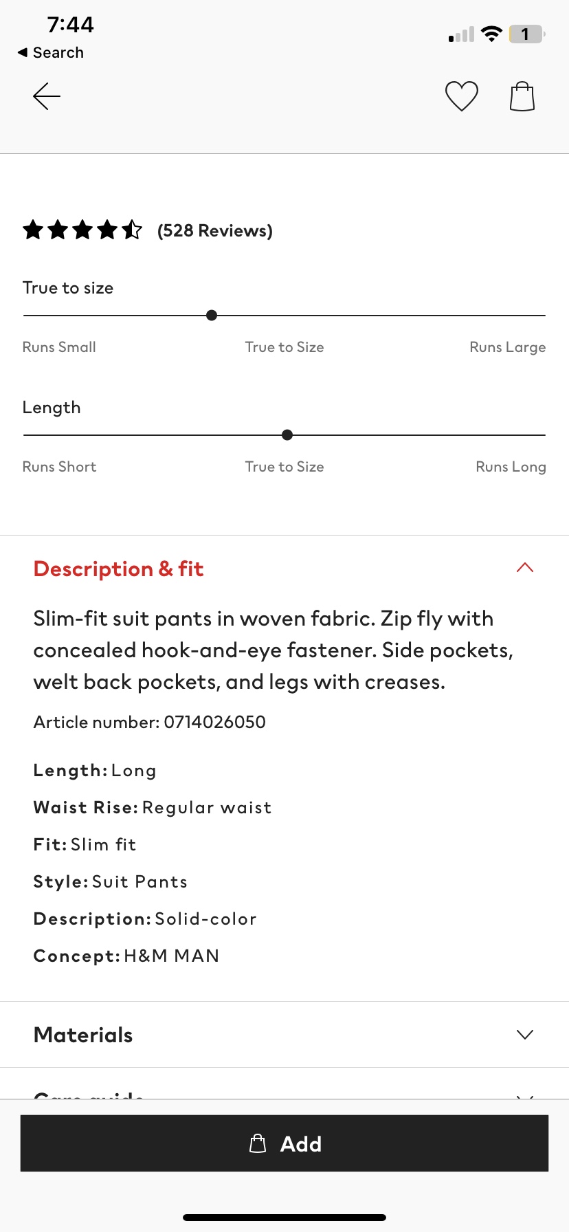 NWT H&M Grayish blue pants image indicator(7)