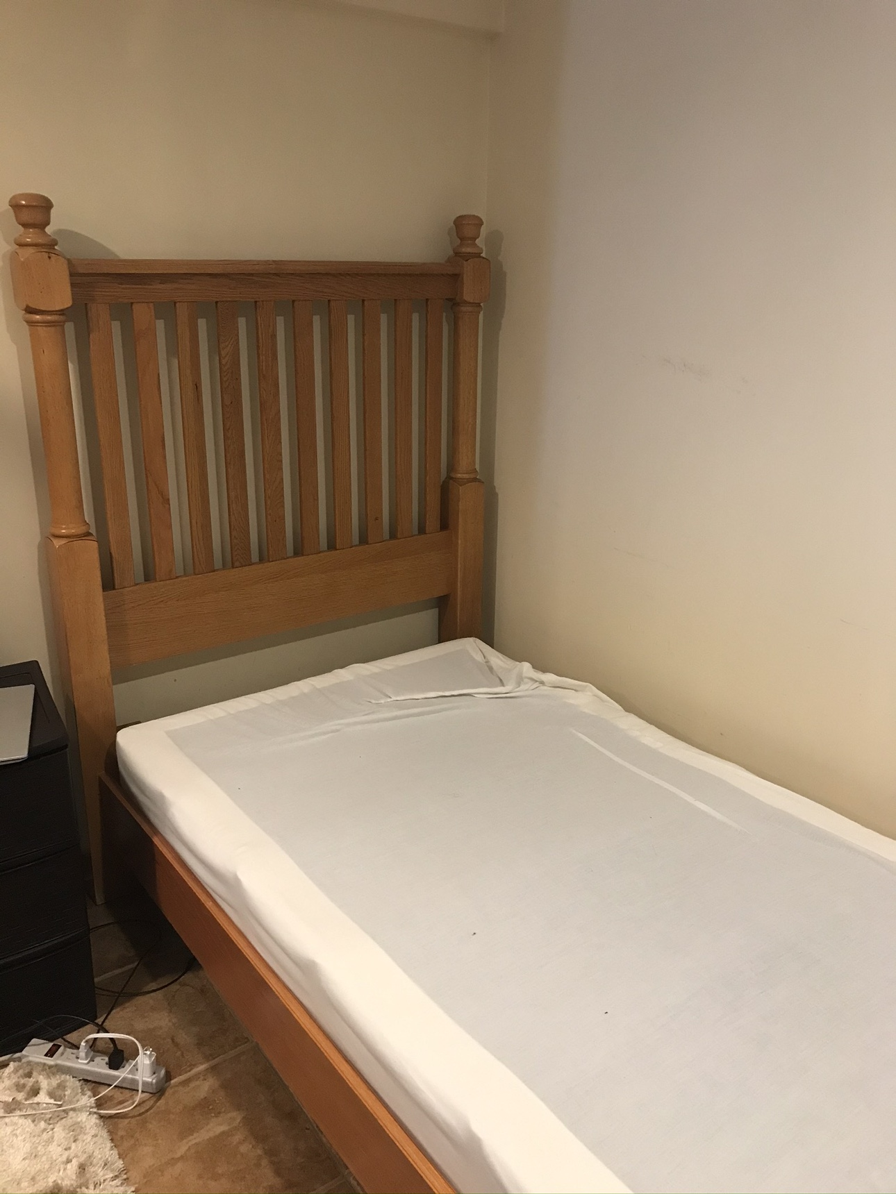 Solid wood, twin bed