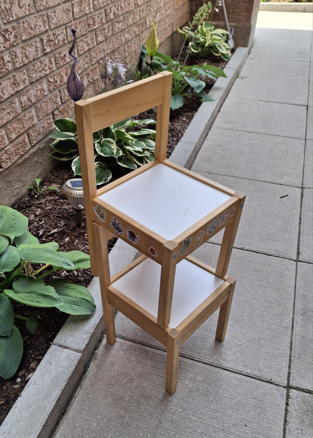 Set of two Wooden kindergarten children chairs image indicator(3)