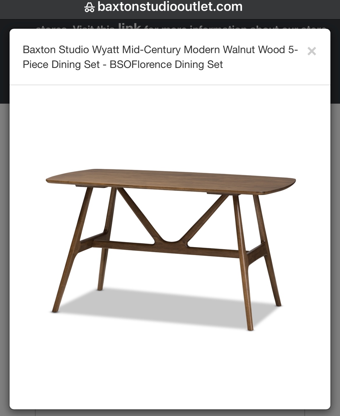 MCM Dining Table w/ 4 Chairs - photo 3