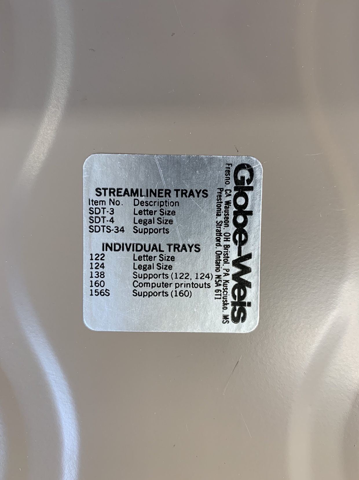 Vintage Globe-Weis Legal Size Desk Tray image indicator(9)