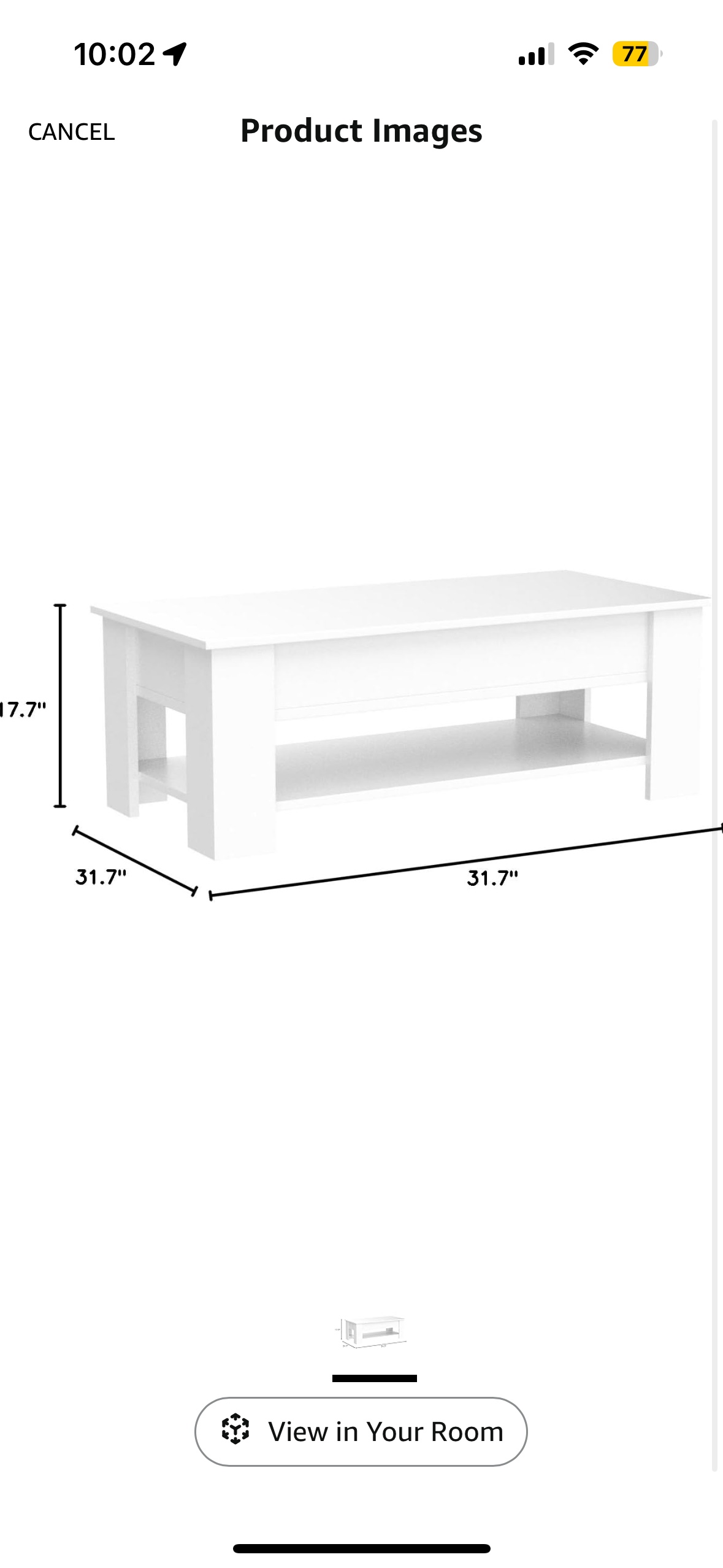 Lift top coffee table - photo 2