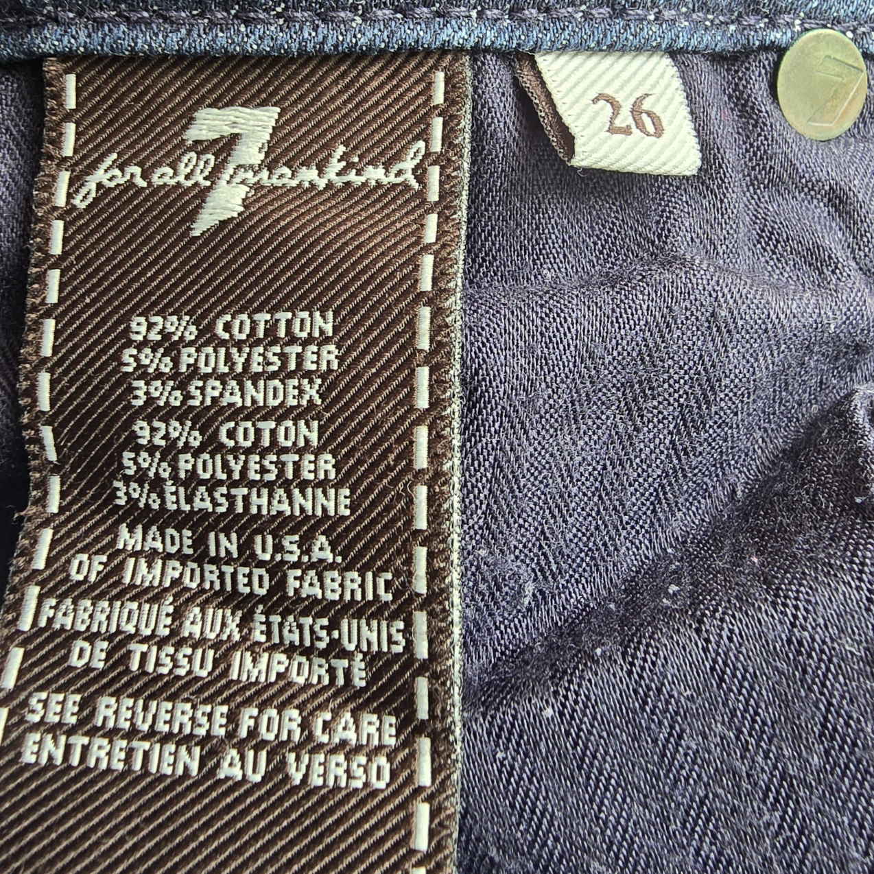 7 for all mankind the Skinny blue casual jeans. size 26 - photo 4