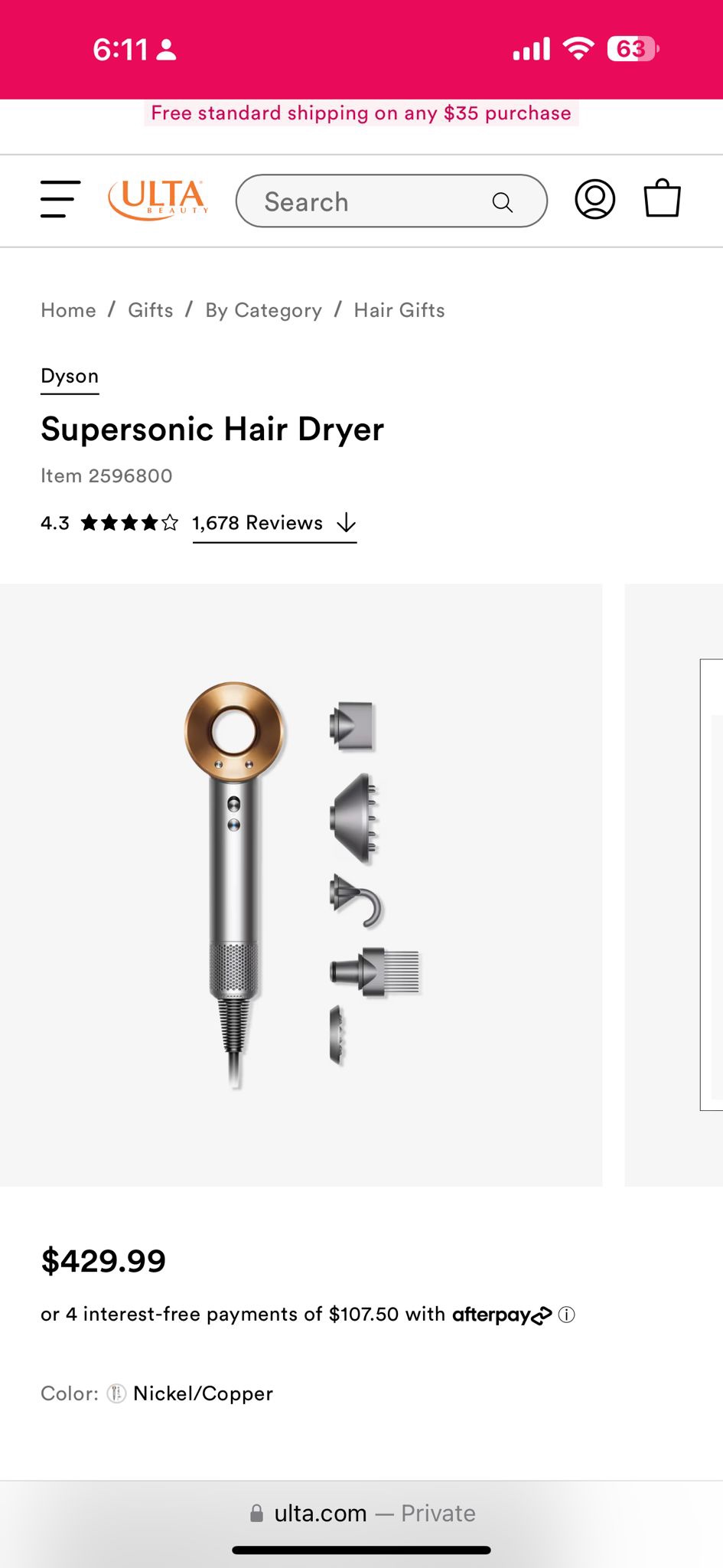 Dyson Supersoic Hairdryer with 5 attachments - photo 5