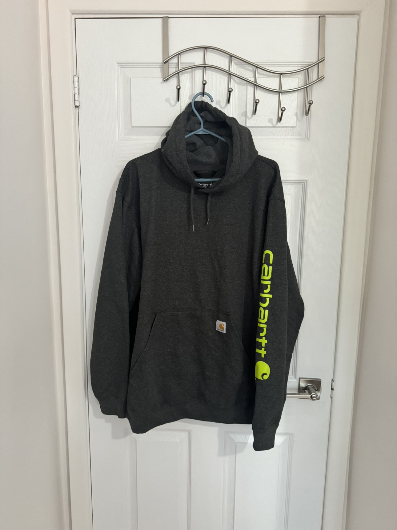 Carhartt Men’s Loose Fit Midweight Logo Sleeve Graphic Hoodie - photo 2