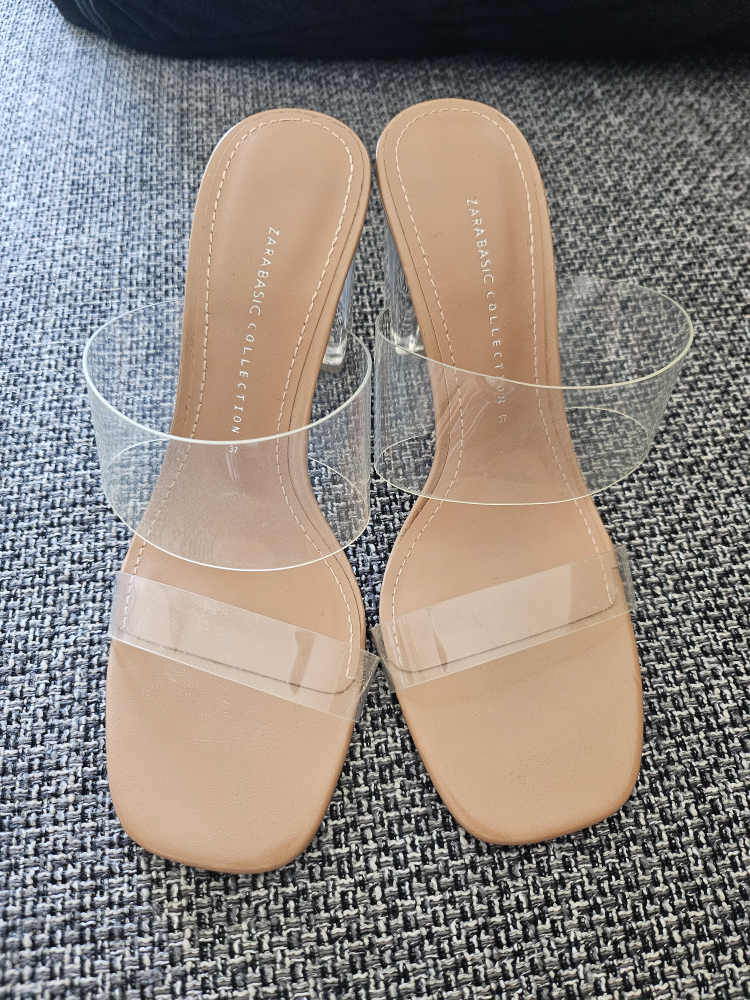 Zara clear heels
