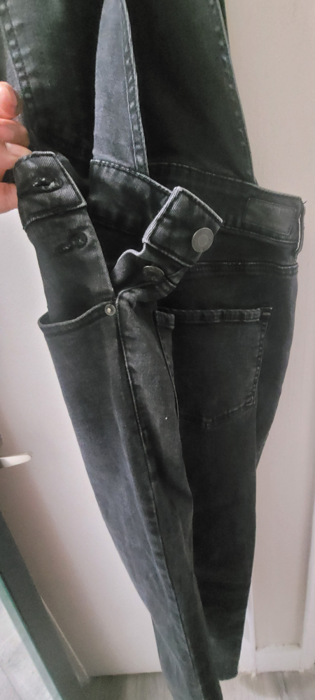 Black Denim Overalls image indicator(3)