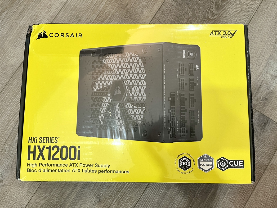 CORSAIR HX1200i 1200W 80+ Platinum PSU (BRAND NEW & SEALED) thumbnail