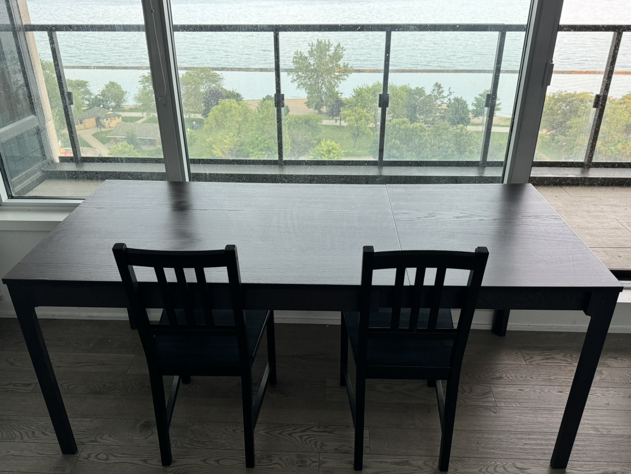 EKEDALEN Extendable table, dark brown + 2 STEFAN Chair, brown