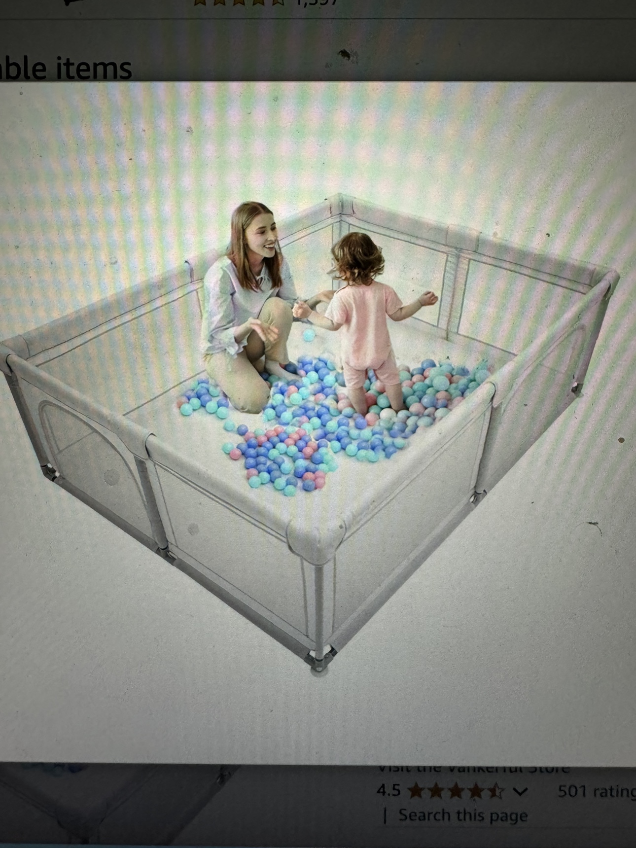 Large baby play pen