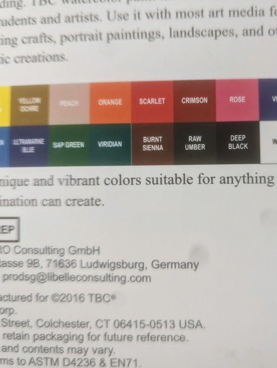 16 Watercolors Paints By TBC  With Paint Brushes . image indicator(5)