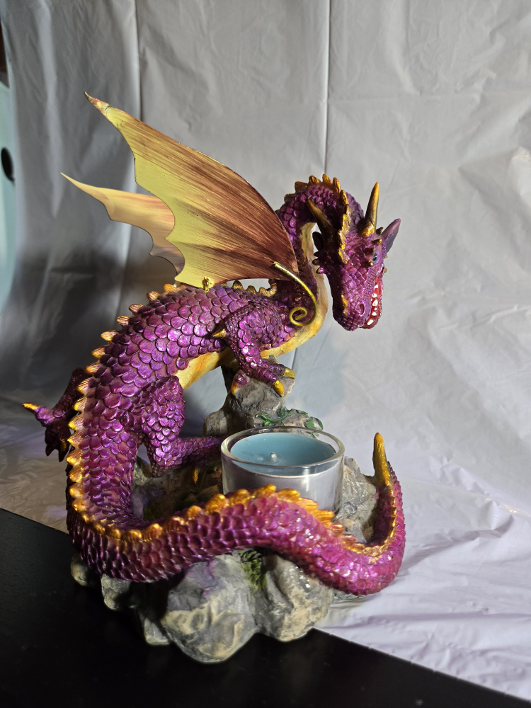 SOLD: Purple Dragon Tealight Holder