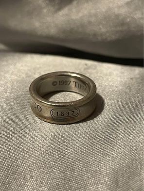Tiffany & Co 925 Silver 1837 Ring, Size 4 image indicator(3)