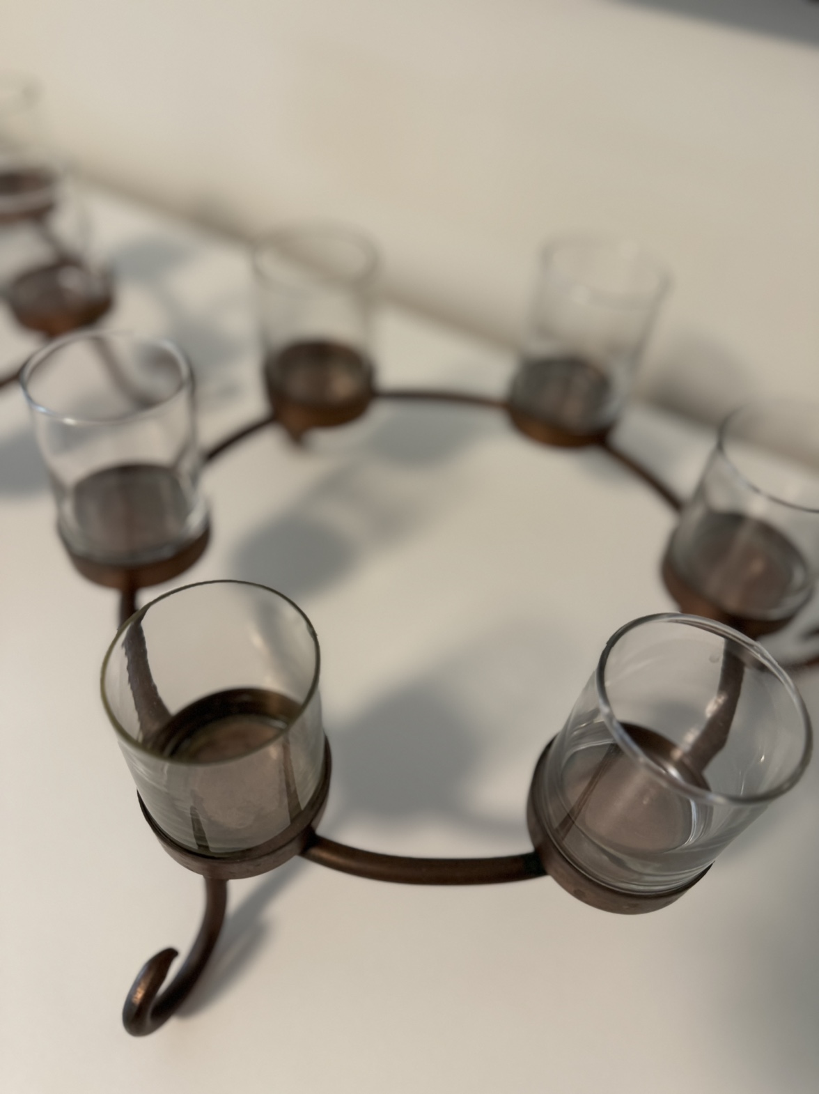 Copper tea lights candle holder - photo 3