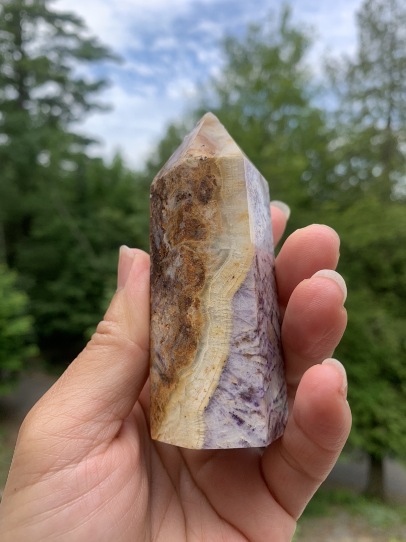 Violet agate tower | crystal image indicator(7)