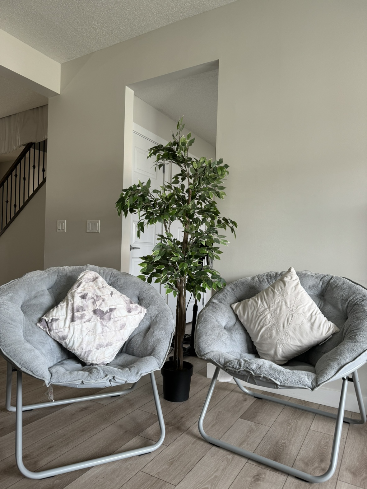Set of two moon chairs
