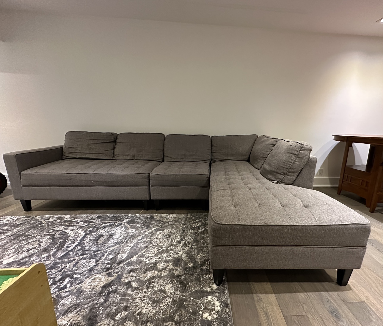 Sectional sofa gray