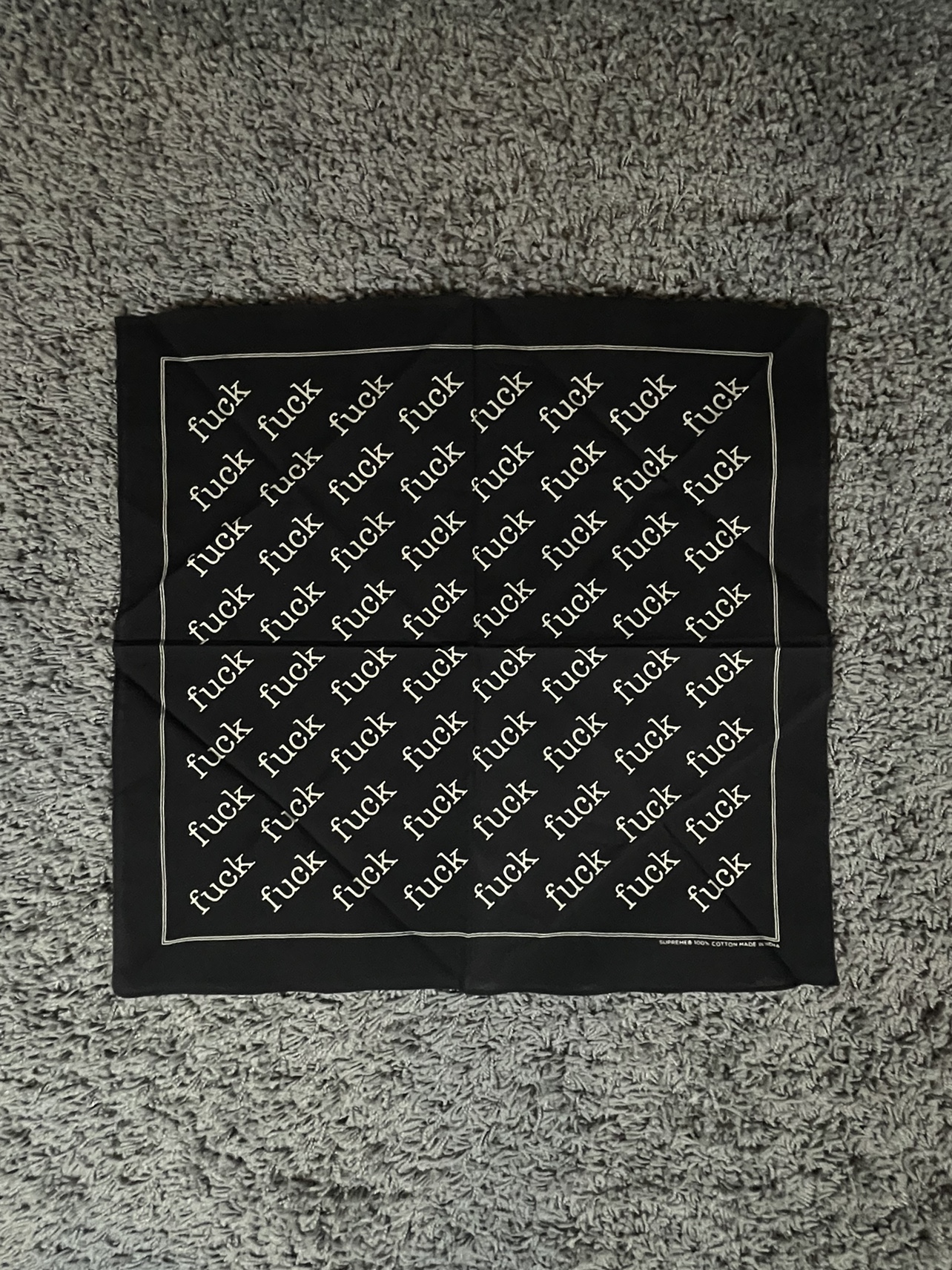 2013SS Supreme Fuck Bandana Black thumbnail